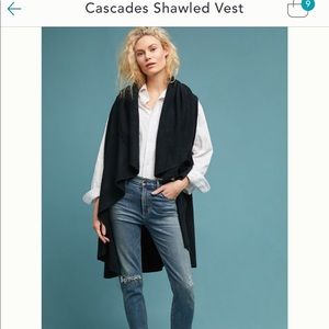 Anthropologie Cascades Shawled Vest - LIGHT PINK!